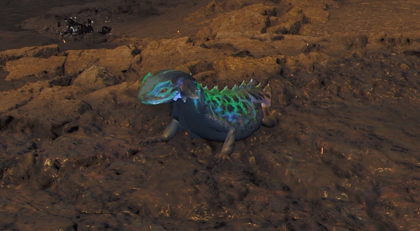 Azure Rufflizard In-Game