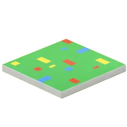 ACNH - Colorful LEGO Flooring Image