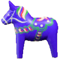 The Blue version of Dala Horse