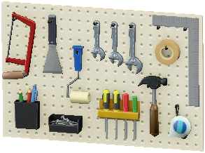 Wall-Mounted Tool Board Image