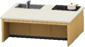 The Light Brown version of Kitchen Island