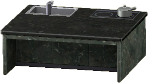 The Black version of Kitchen Island