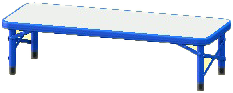 The Blue version of Outdoor Bench