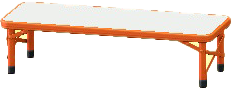 The Orange (Seat) version of Outdoor Bench