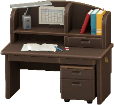 The Dark Brown version of Study Desk