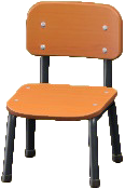 The Light Brown & Black version of School Chair