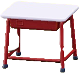 The White & Red version of School Desk