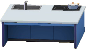 The Blue version of Kitchen Island