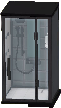 The Black version of Shower Booth
