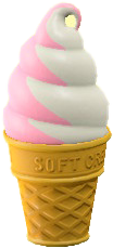 The Strawberry Swirl version of Soft-Serve Lamp