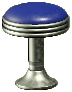 The Blue version of Diner Counter Chair