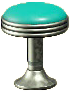 The Emerald version of Diner Counter Chair