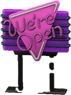 The Purple version of Diner Neon Sign
