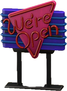 The Blue version of Diner Neon Sign