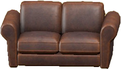 The Dark Brown version of Double Sofa