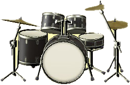 The Cosmo Black version of Drum Set