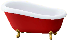 The Red version of Claw-Foot Tub