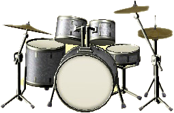 The Black & White version of Drum Set