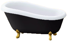 The Black version of Claw-Foot Tub