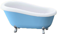 The Blue version of Claw-Foot Tub