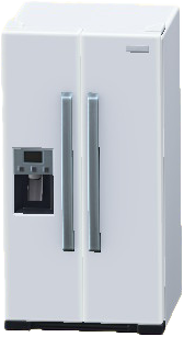 The White version of Double-Door Refrigerator