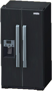 The Black version of Double-Door Refrigerator