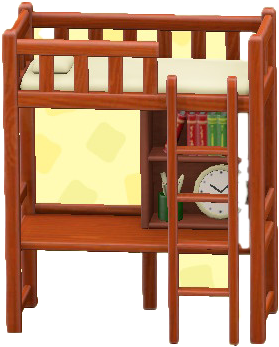The Brown (Bed) version of Loft Bed with Desk