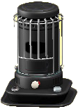 The Black version of Round Space Heater