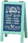 The Blue version of Menu Chalkboard