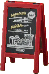 The Red version of Menu Chalkboard