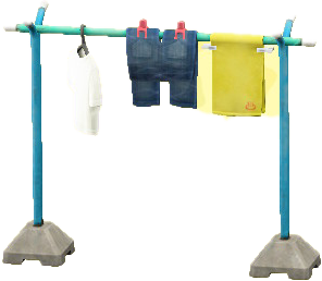 The Blue version of Clothesline Pole