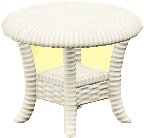 The White version of Rattan End Table
