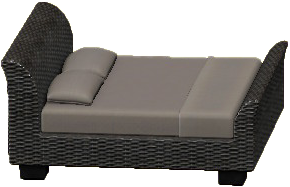 The Black version of Rattan Bed