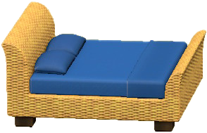 The Light Brown version of Rattan Bed