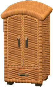The Reddish Brown version of Rattan Wardrobe