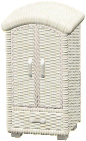 The White version of Rattan Wardrobe