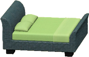 The Gray version of Rattan Bed