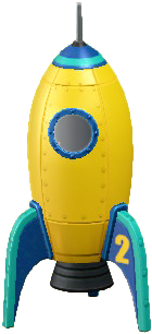 The Yellow version of Throwback Rocket