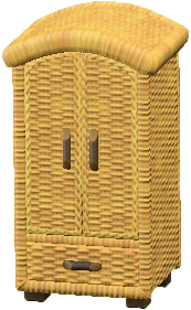 The Light Brown version of Rattan Wardrobe