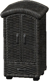 The Black version of Rattan Wardrobe