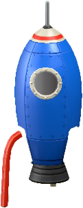 The Blue version of Throwback Rocket