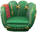 The Green version of Throwback Mitt Chair