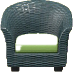 The Gray version of Rattan Armchair