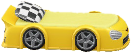The Yellow version of Throwback Race-Car Bed