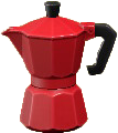 The Red version of Stovetop Espresso Maker