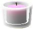The Pink version of Glass Holder with Candle