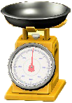 The Yellow version of Analog Kitchen Scale