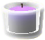 The Purple version of Glass Holder with Candle