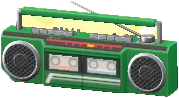 The Green version of Cassette Player