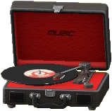 The Black version of Portable Record Player